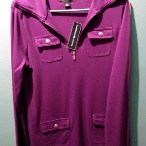 NWT American Living Purple Size M 4 Pocket Top